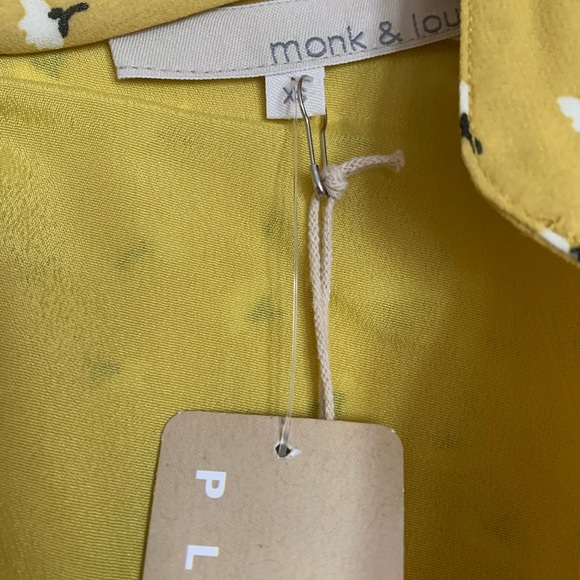 MONK & LOU MIDI DRESS- Colour Mustard Size: S - Picture 3 of 5